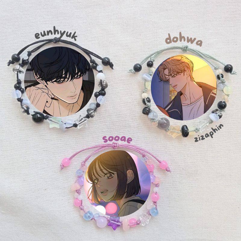 Operation True Love Manhwa Inspired Bracelet | Sooae Eunhyuk Dohwa Webtoon Comic Gelang Serut Aesthe