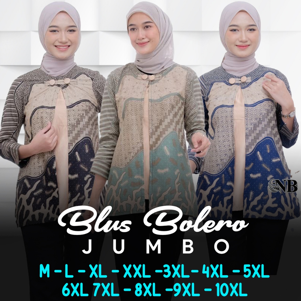 BLUS BATIK JUMBO - ATASAN WANITA - ATASAN BATIK JUMBO - BATIK WANITA JUMBO - ATASAN JUMBO - ATASAN B