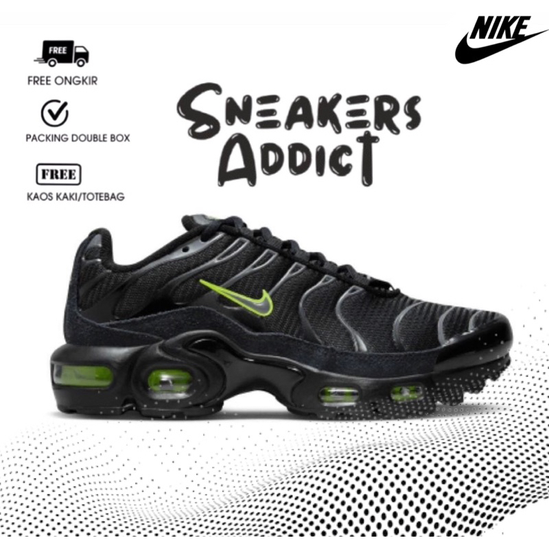 (FSA) Nike Airmax Plus TN Black Volt GS 100% BNIB