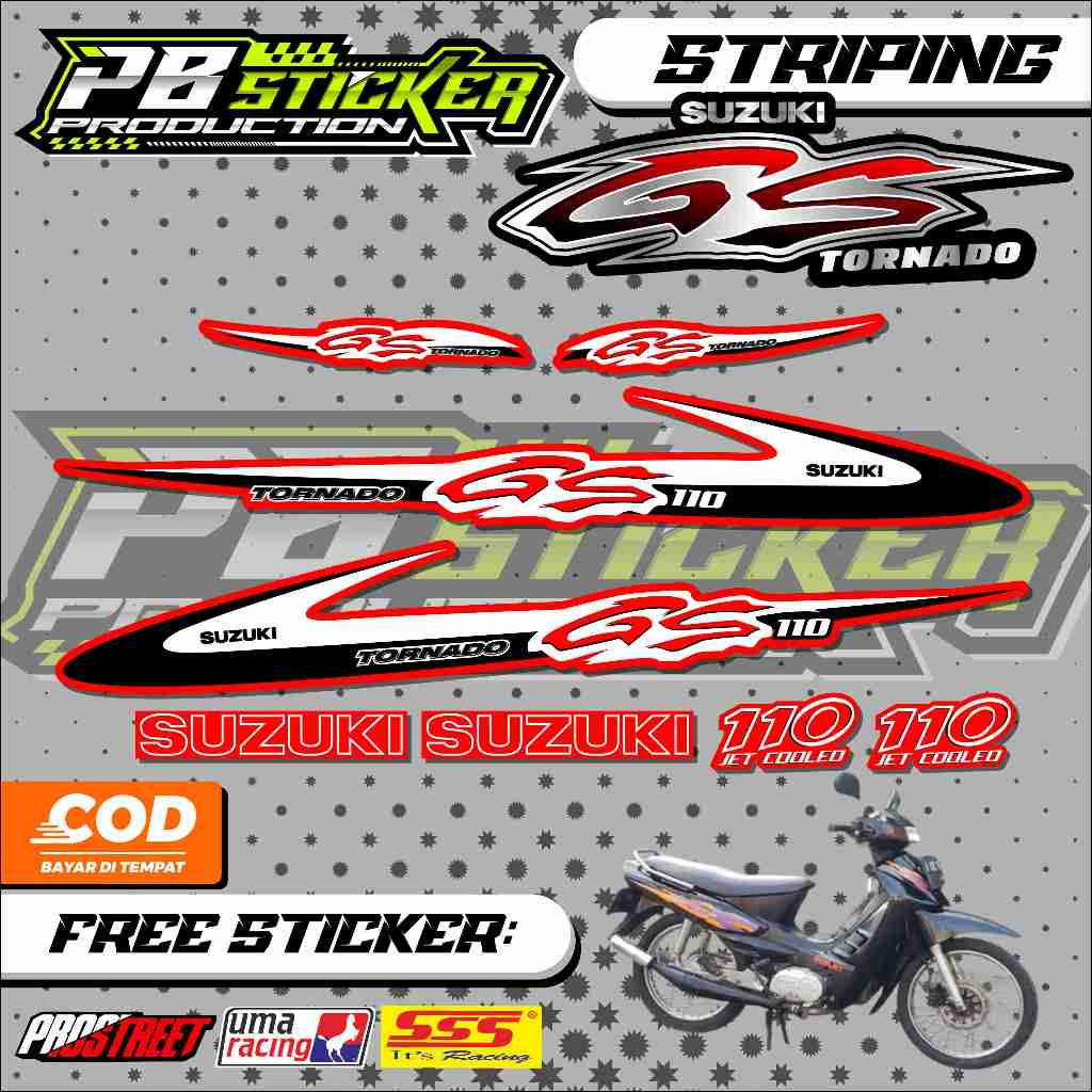 STRIPING VARIASI SUZUKI GS TORNADO  / STICKER LIST MOTOR SUZUKI GS TORNADO