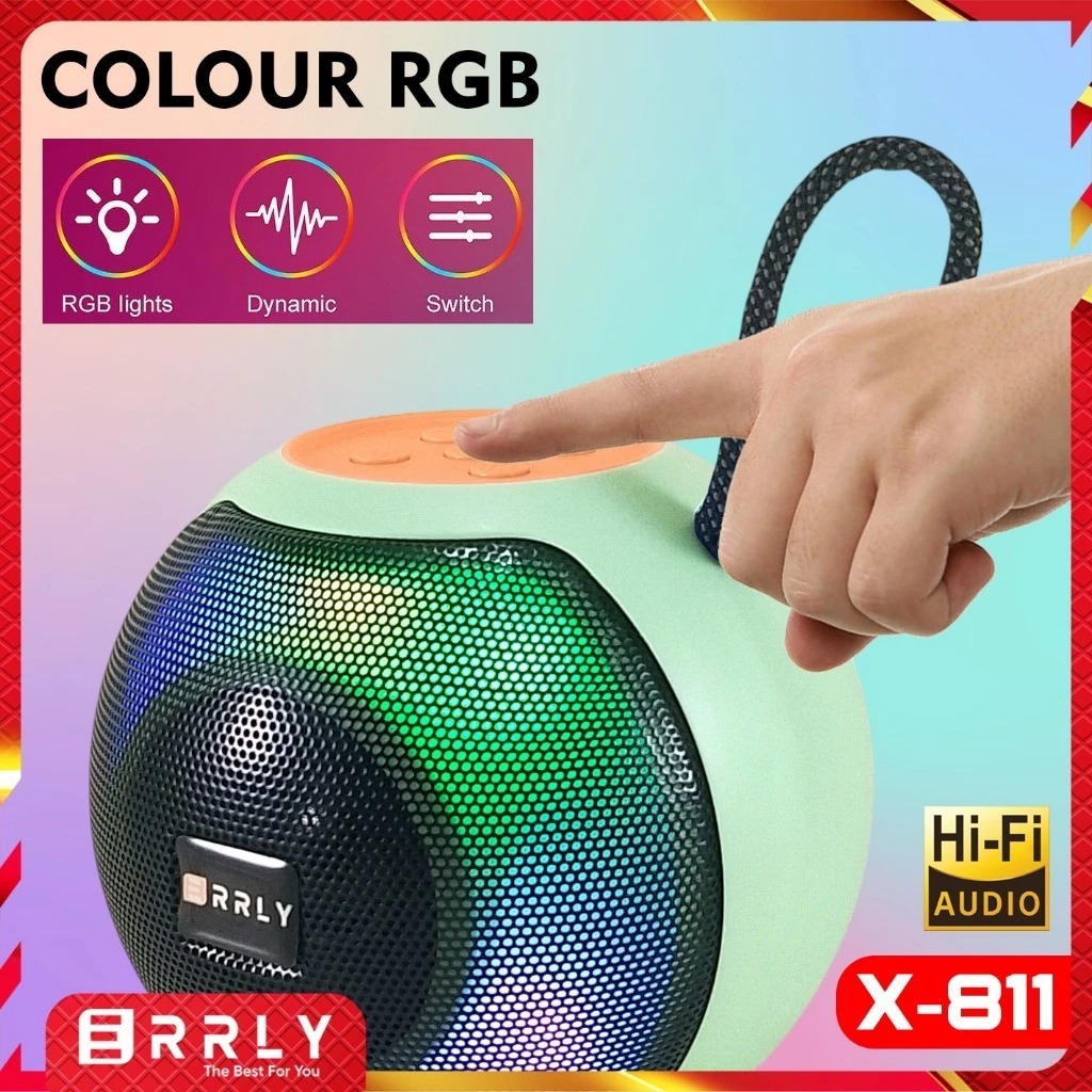 X811 Speaker Bluetooth Wireless LED RGB light Speker Portable Power Bass Best seller dan kekinian