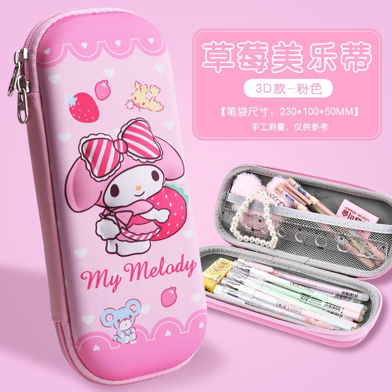 

HJK Tempat Pensil 3D Timbul Karakter Sanrio (Kuromi/Cinnamoroll/Melody), Unicorn & Bunny Lucu