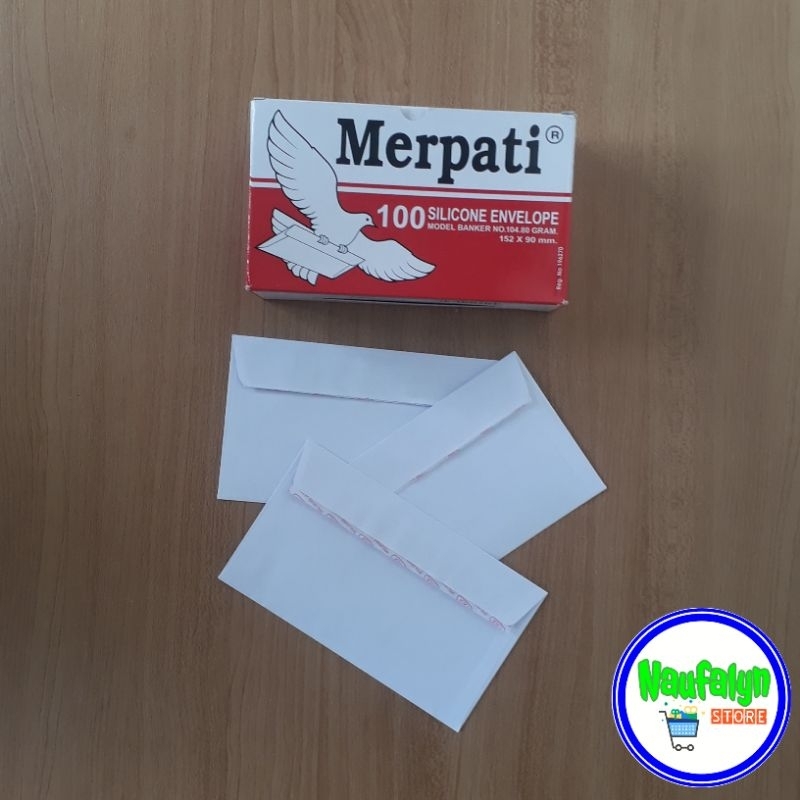 

( 4 pcs ) Amplop Merpati Tanggung Ukuran 152 × 90 mm