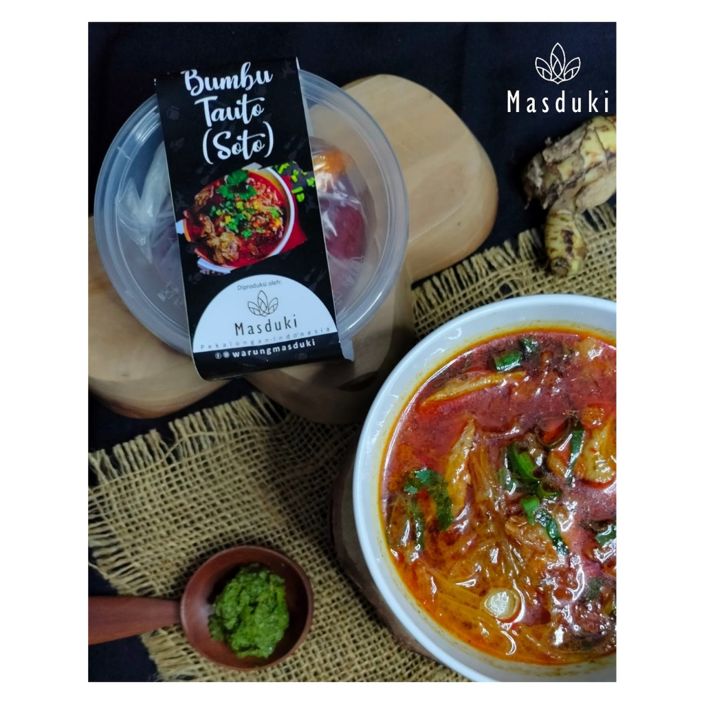 

BUMBU TAUTO MASDUKI/BUMBU SOTO PEKALONGAN/BUMBU TAUTO MASDUKI/BUMBU SOTO TAUCO KHAS PEKALONGA