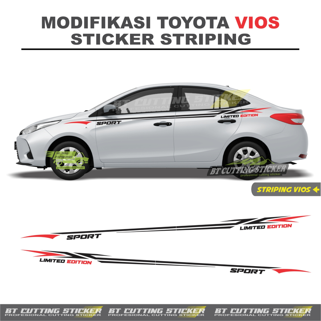 VS7 STRIPING MOBIL VIOS / STICKER TOYOTA VIOS / STIKER MOBIL VIOS / STIKER MOBIL SEDAN VIOS