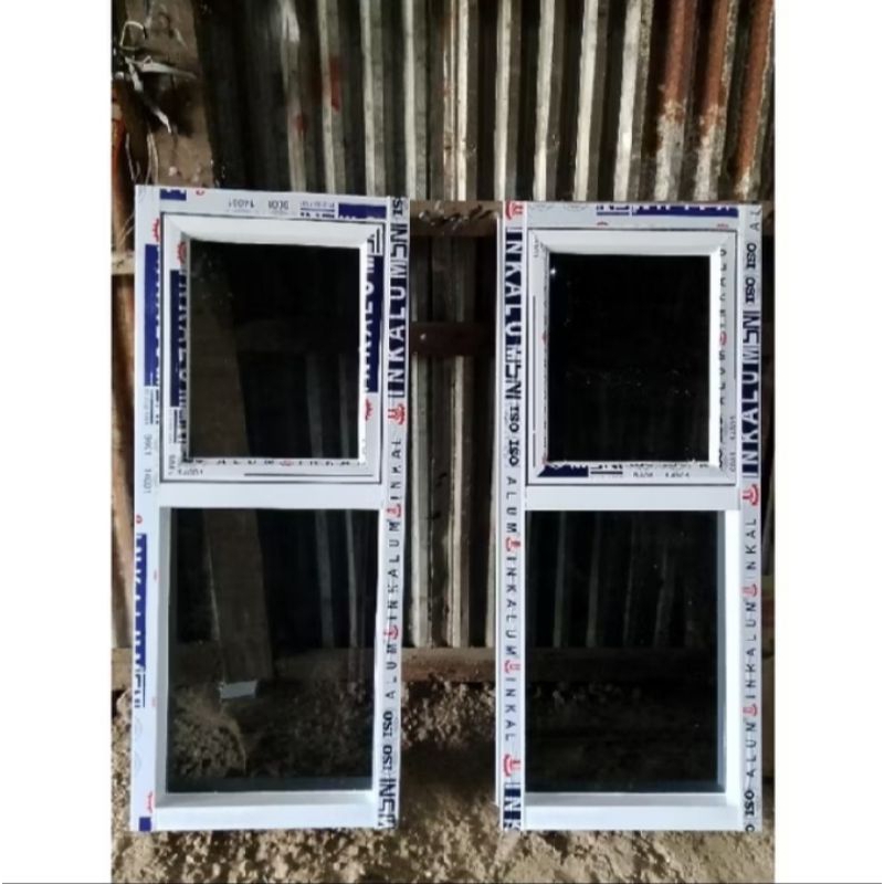kusen jendela aluminium variasi kaca mati,polos