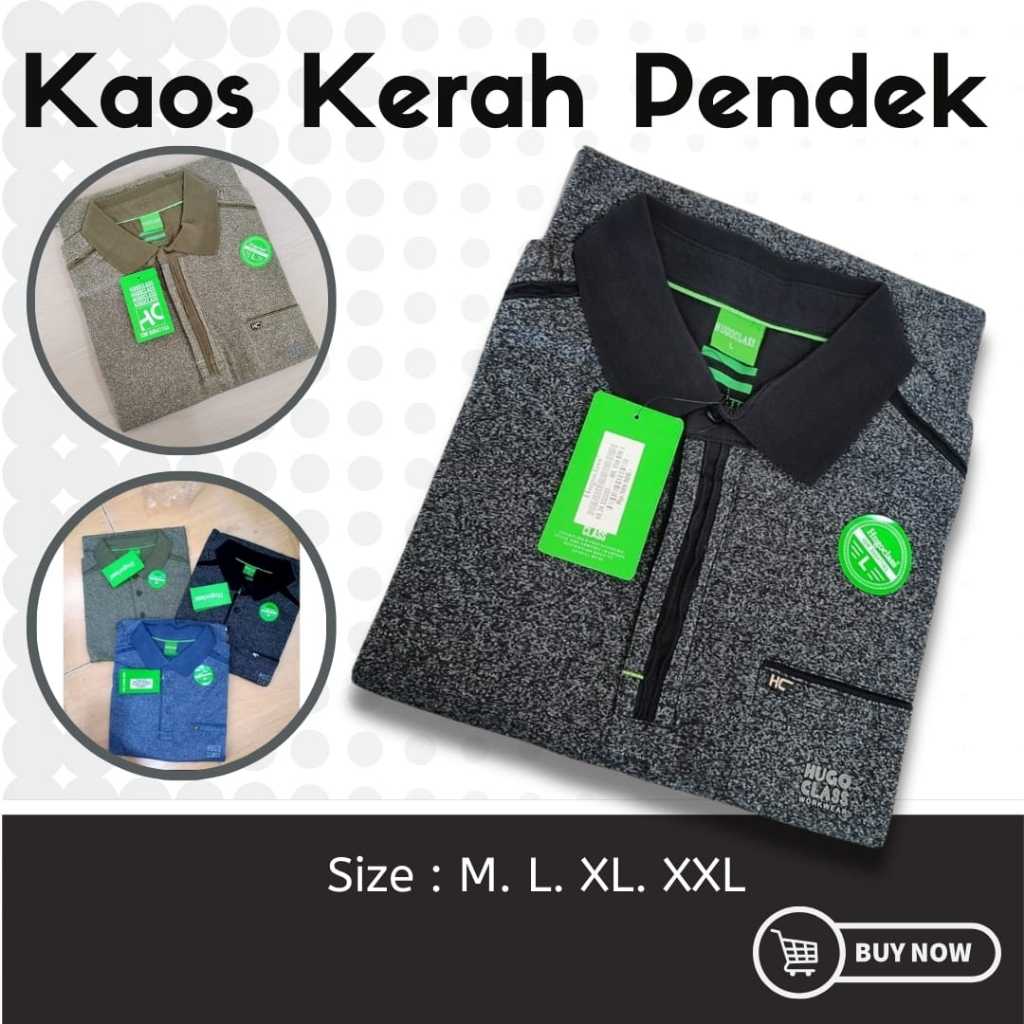 KAOS KERAH FASHION PRIA MOTIF OVERSIZE SHIRT BLACK BAJU BIGSIZE JUMBO SIZE M-XXL BERKANTONG