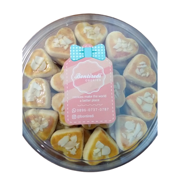 

Almond Cookies Premium Home Made Bontiredi, Kue Kering Lebaran/Natal/Imlek toples 500 gram