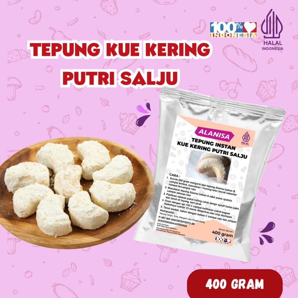 

TEPUNG KUE KEIRNG PUTRI SALJU 400GR PRAKTIS!!