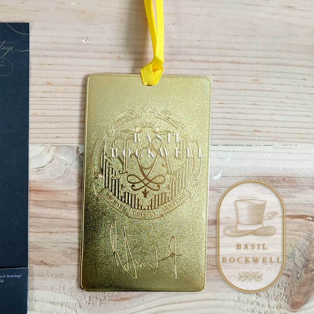 

RCA Bookmark Selipan Buku Kuningan Asli Tampak Mewah Desain Vintage Pembatas Buku