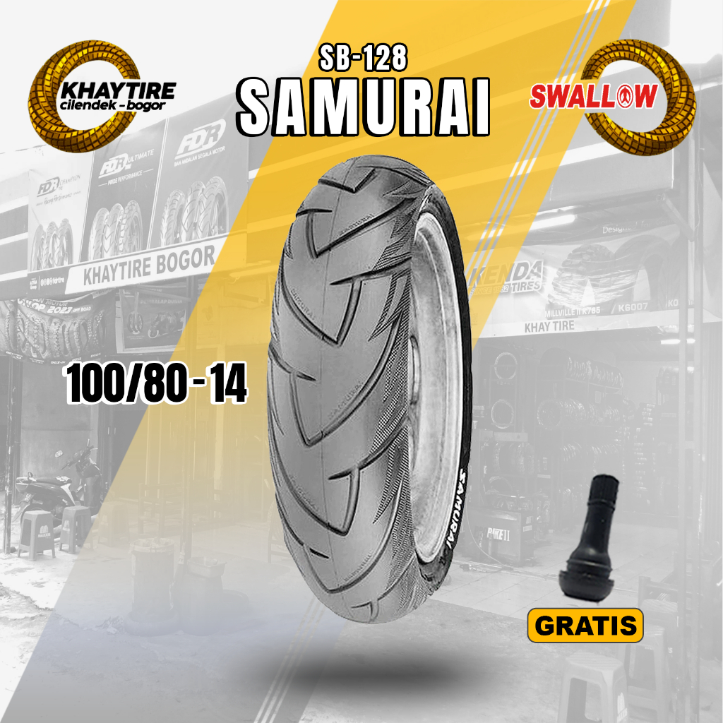 Ban Depan Motor Pcx SWALLOW SAMURAI 100/80 Ring 14 Tubeless