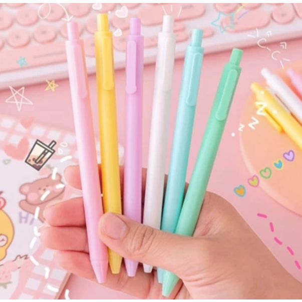 

[ISTY] Pena Cetekan Macaroon Pulpen Warna Pastel Tinta Hitam Alat Tulis Sekolah Kantor Pen Warna Warni Bolpoint Polos Murah