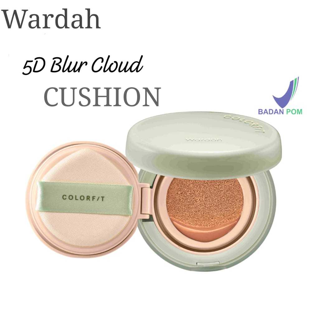 KS Wardah Colorfit 5D Blur Cloud Cushion Bedak Basah Matte Finish SPF 50 PA++++