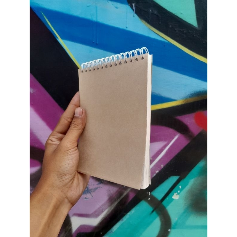 

notebook spiral ,Sketchbook A6 (50 Lembar polos HVS) - Buku Sketsa Desain Gambar