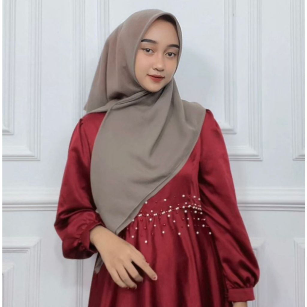 HABBID - Barina Dress Satin silk baju gamis dres seragam kondangan bridesmaid wanita gaun pesta dres
