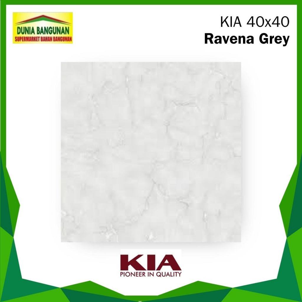 Keramik 40x40 Lantai KIA Impresso Ravenna Grey 40X40 Keramik Lantai Glossy Marble Abu