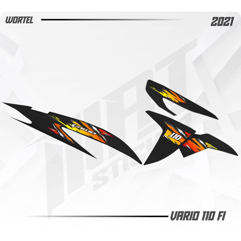 Striping Vario 110 FI - Stiker Transparan Vario 110 FI Retro Vol 1 (Sudah Terpotong)