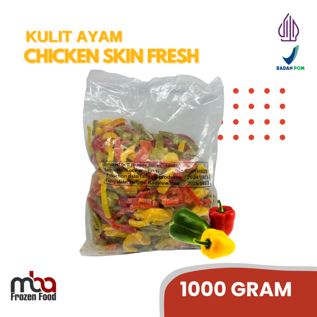 

Paprika Slice / 3 Mixed Bell Pepper Slice 1 kg /Paprika /Pedas /Sayur /Sayuran /Bahanmasak /Masakan /Makanan /Sop /Capcay /Frozenfood /Praktis /Belanja /Sayur