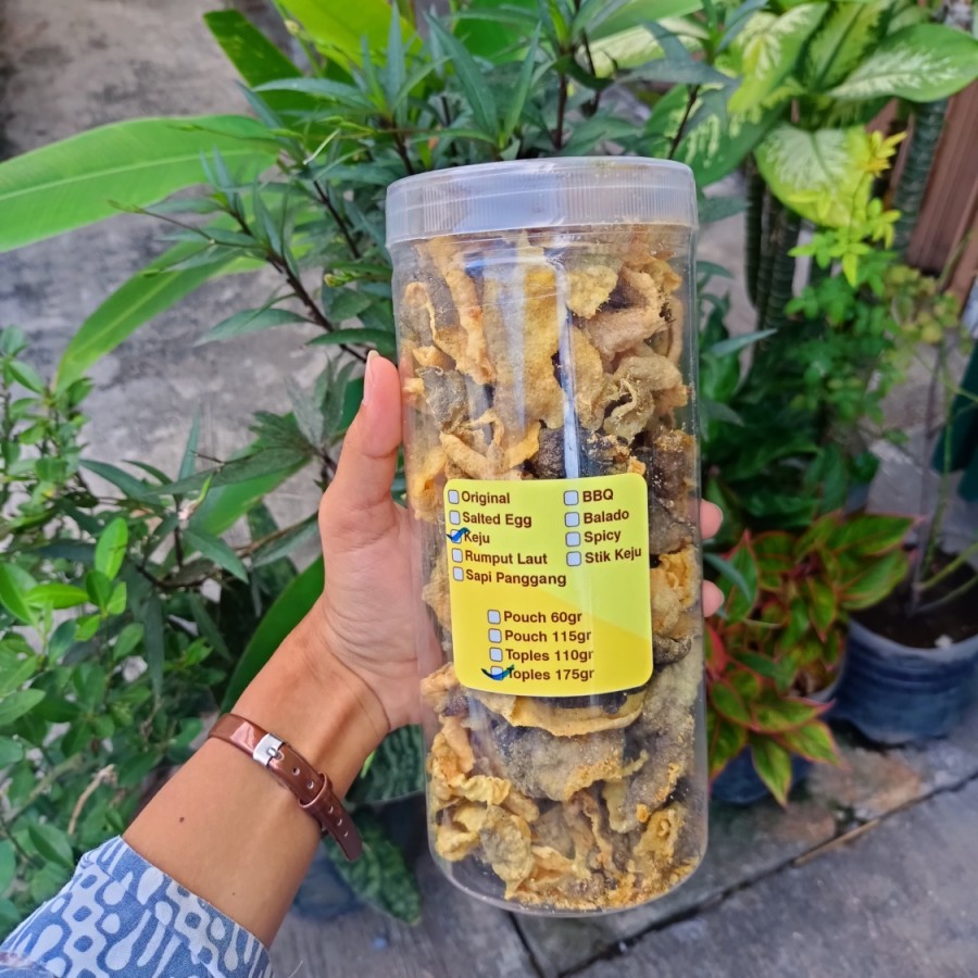 

Keripik Kulit Ikan Salmon Keju 175gr Fish Skin Cheese