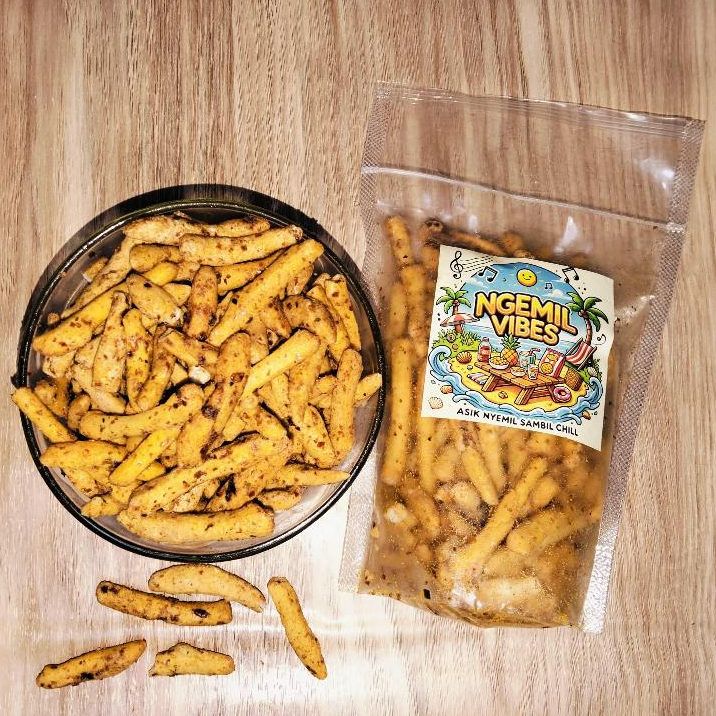 

BASRENG STIK PEDAS DAUN JERUK 150GR - NGEMIL VIBES - ASIK NGEMIL SAMBIL CHILL