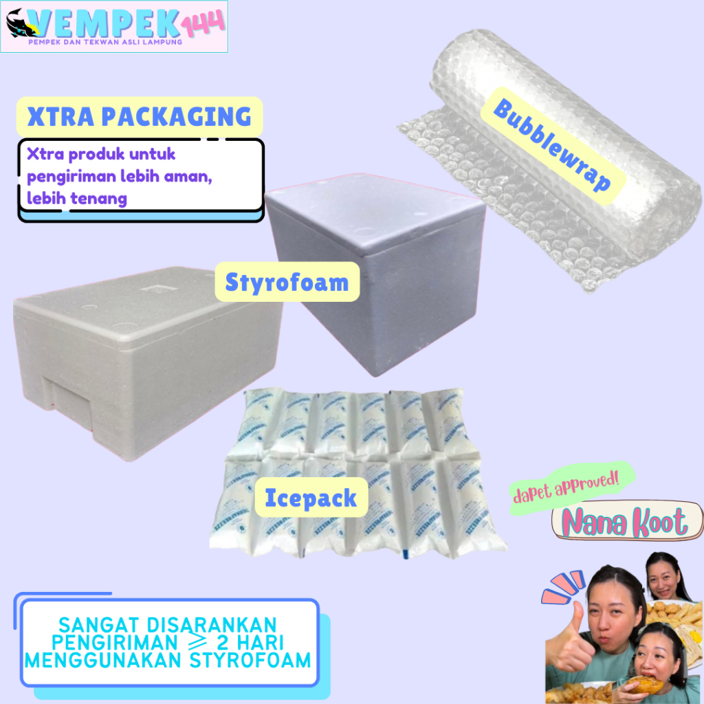 

XTRA PACKAGING STYROFOAM, ICE GEL, BUBBLE WRAP