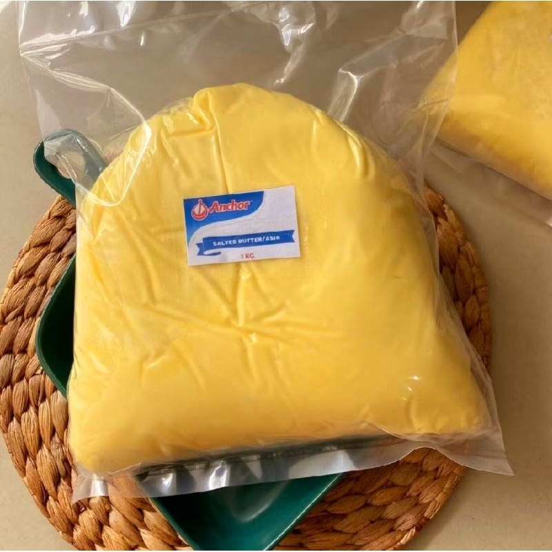 

Anchor Butter Salted 1kg Mentega Asin Impor repacked plastik
