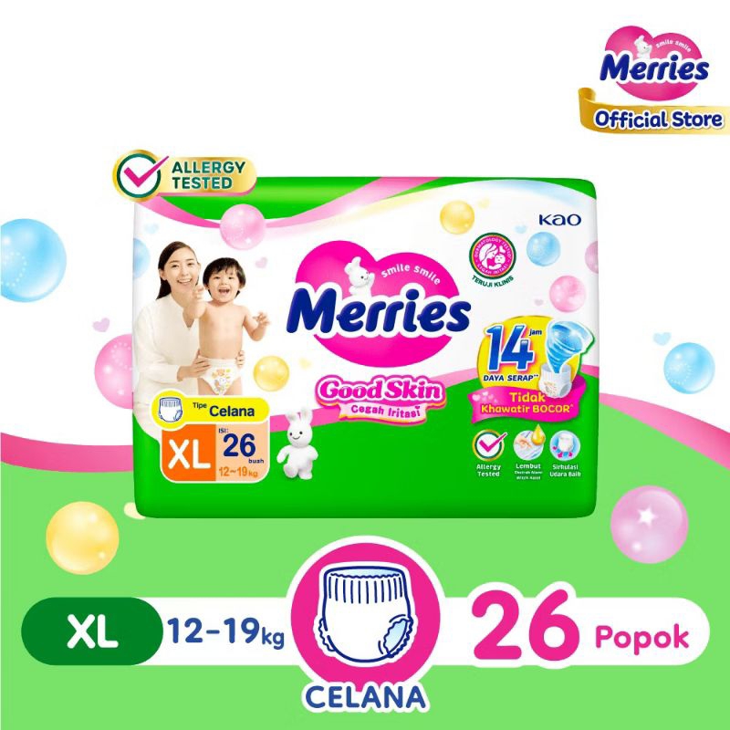 MERRIES Pants Good Skin Popok Celana MERRIES XL26 XL 26