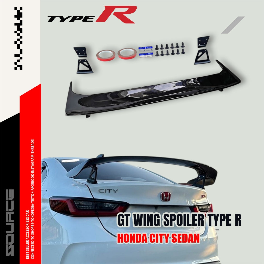 Honda GT Wing Rear Spoiler Type R FL5 - Honda City Sedan 2021 - Now