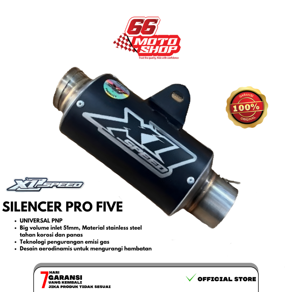 KNALPOT SILINCER ORIGINAL X1 SPEED PRO FIVE