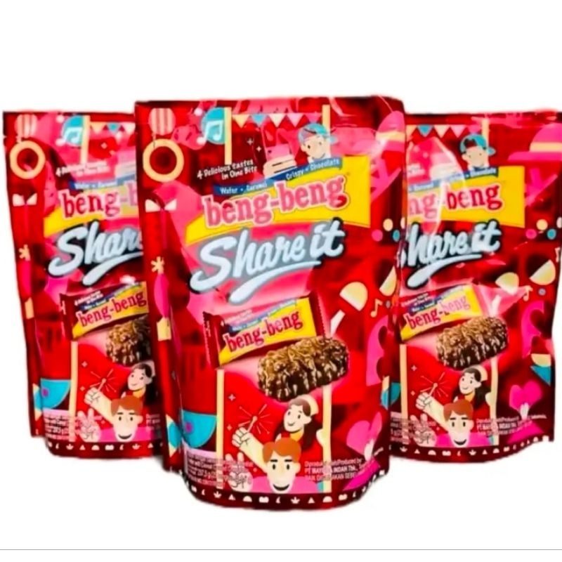 

(Isi 2 pouch) Beng-beng share it,makann Snack cemilan coklat