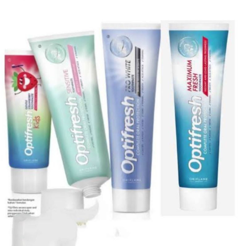 Optifresh Sensitive,Pro White,Maximum Fresh,dan Kids