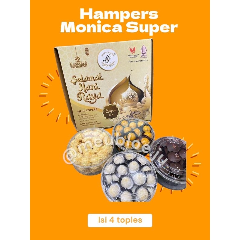 

HAMPERS MONICA DAN LOREN SUPER ISI 4 TOPLES BULAT