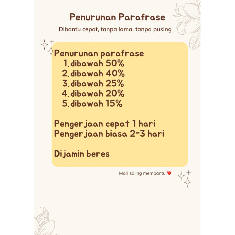 

Penurunan Parafrase