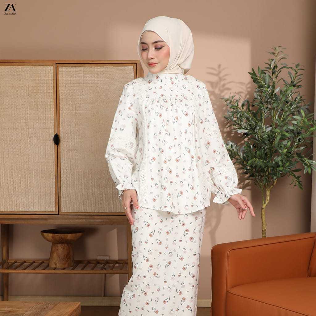 JASTIP ZOE ARISSA Kendriya Kurung Raya 2025 Moden Printed Floral Baju Kurung Design Kurung Kedah