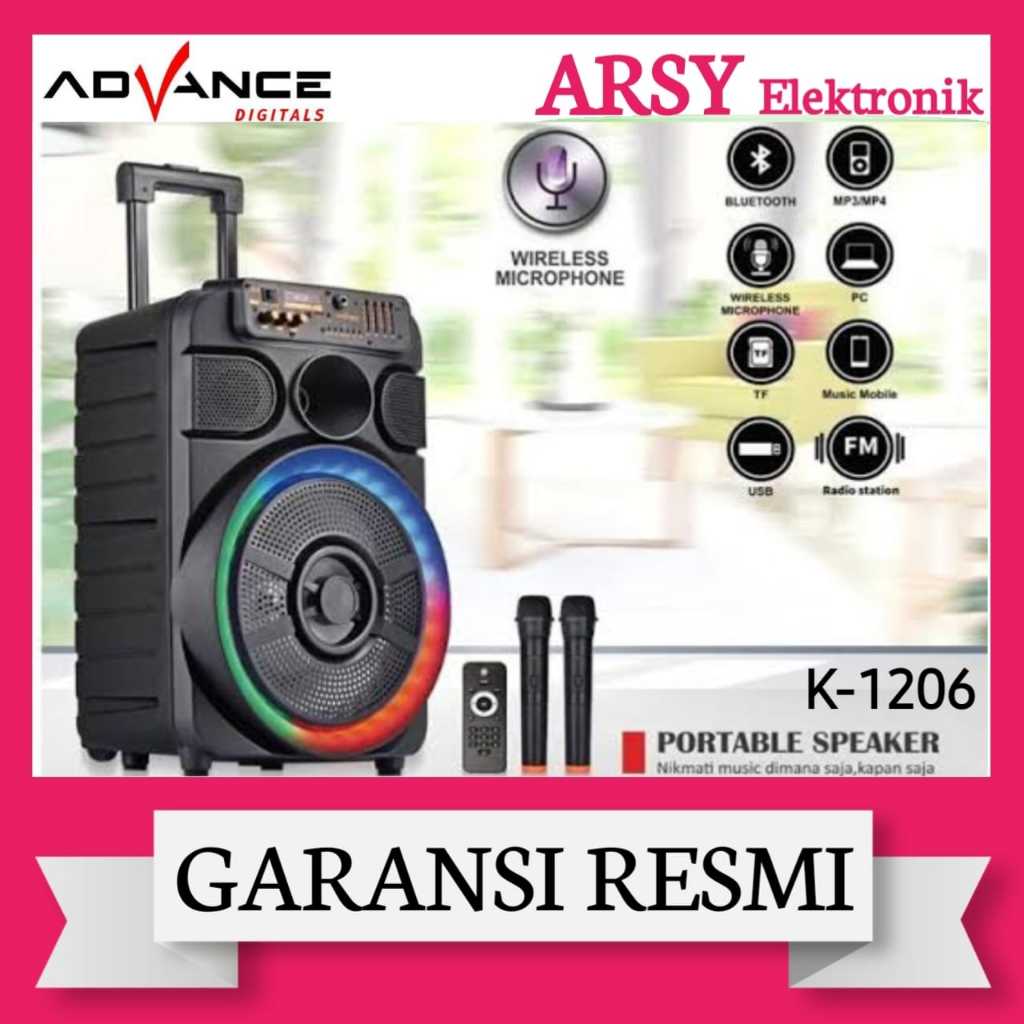 AMPLI MEETING ADVANCE 12INC K-1206/ADVANCE AMPLI MEETING 12INC K-1206 GARANSI RESMI