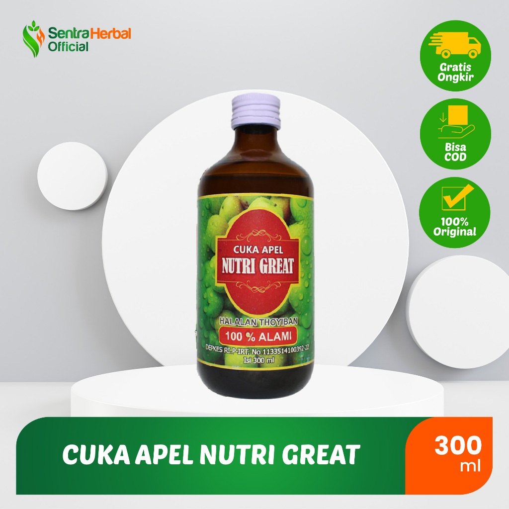 

Cuka Apel Nutri Great Natural With The Mother isi 300 ml