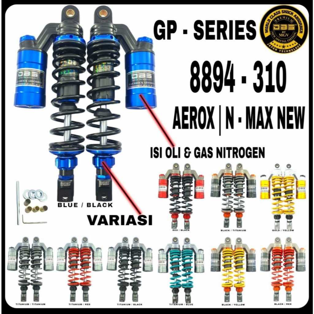 DBS 8894 GP Series Shock Belakang Aerox155 NmaxNew/2020 Standar Ukuran 310mm
