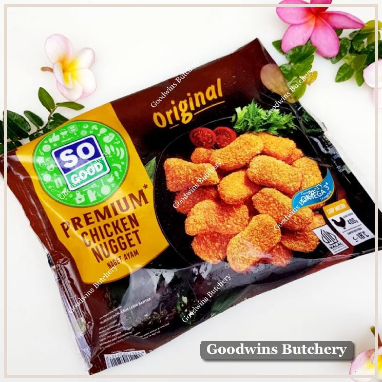 

Chicken NUGGET PREMIUM ORIGINAL SoGood frozen ayam So Good Food 400g