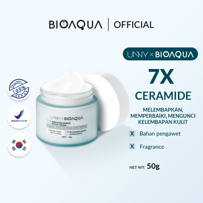 UNNIE HOUSE-BIOAQUA X UNNY 7X CERAMIDE CREAM BARRIER REPAIR MOISTRIZE CREAM.