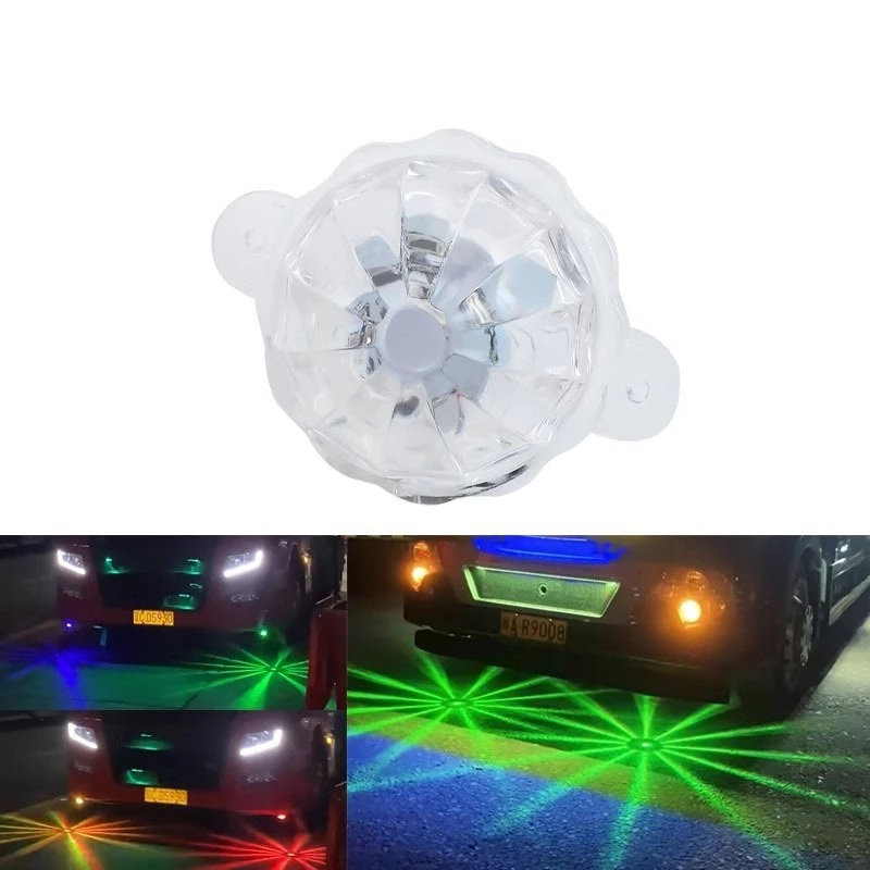 Lampu LED Kolong Bulat RGB Motor Mobil Bus Truk 12V-24V Hexagonal