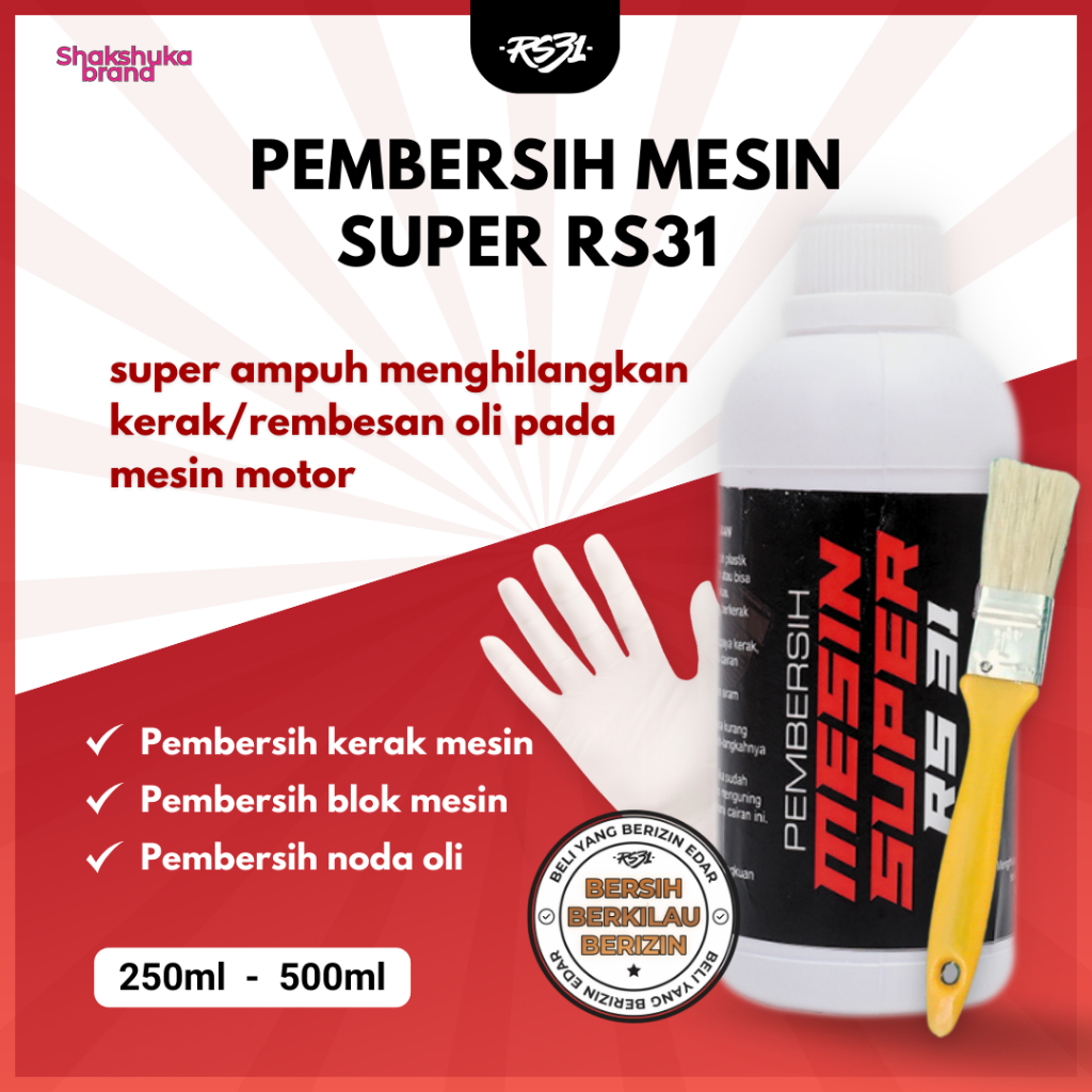 RS31 CAIRAN PEMBERSIH MESIN SUPER MOTOR MOBIL BERKERAK (CLEANER, ENGINE DEGREASER, PEMBERSIH KERAK M