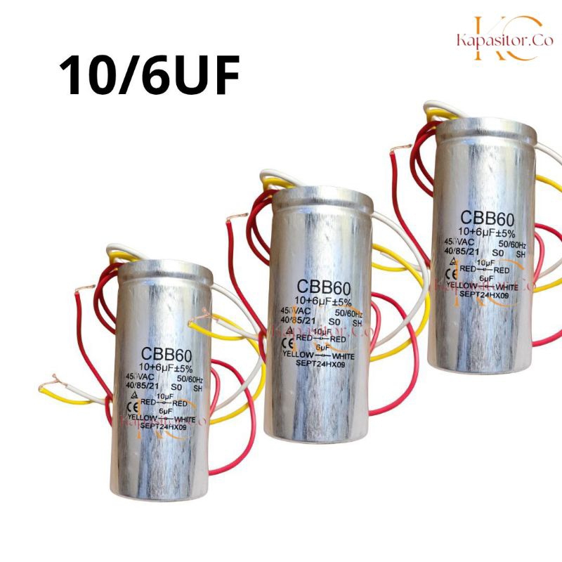 kapasitor mesin cuci sanken 2 tabung CBB60 10/6uf stainles 7kg 8kg 9kg 10kg 11kg 12kg 13kg 14kg 15kg