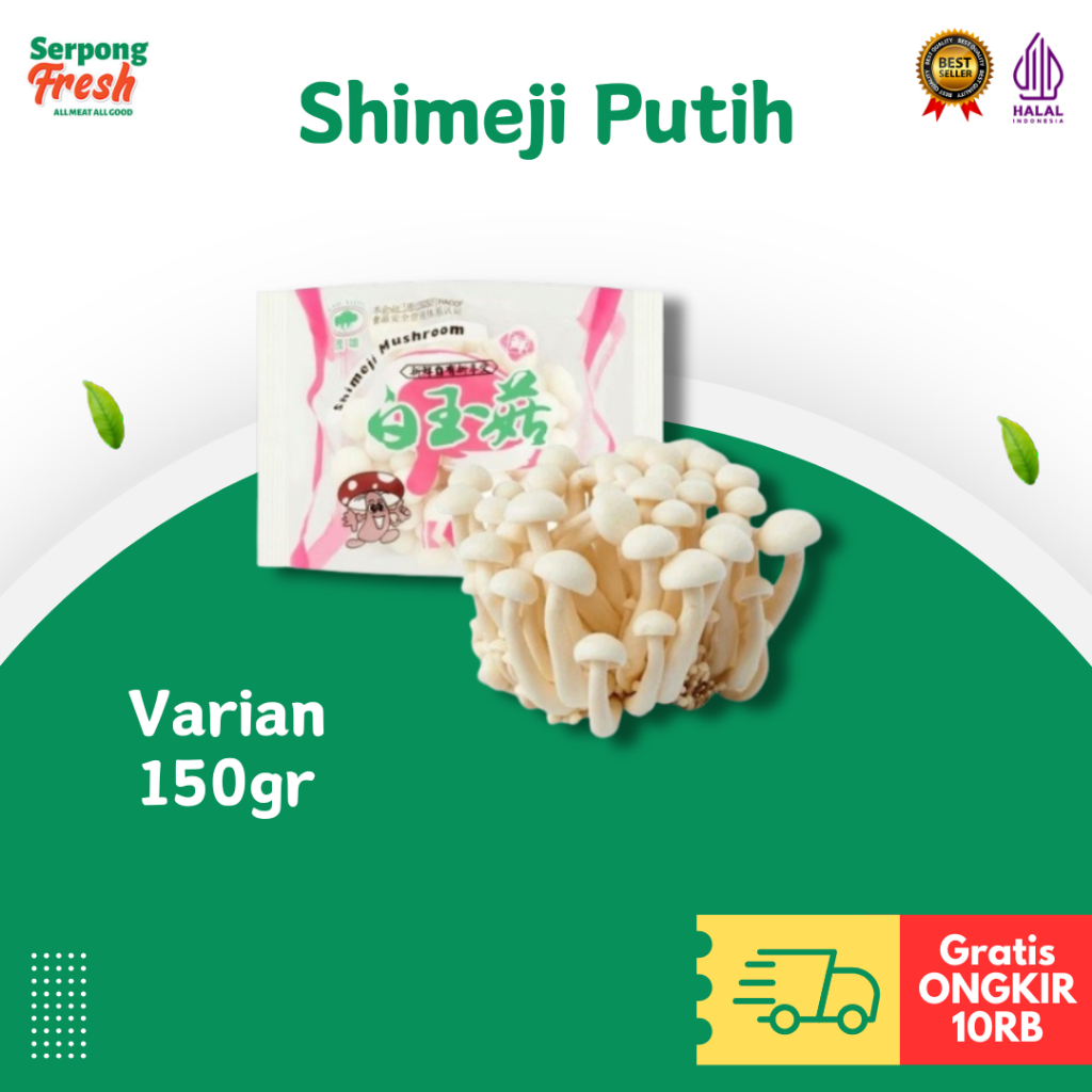 

Shimeji Putih Jamur Shimeji Mushroom / White Shimeji 1 Pack Sayuran Fresh Segar