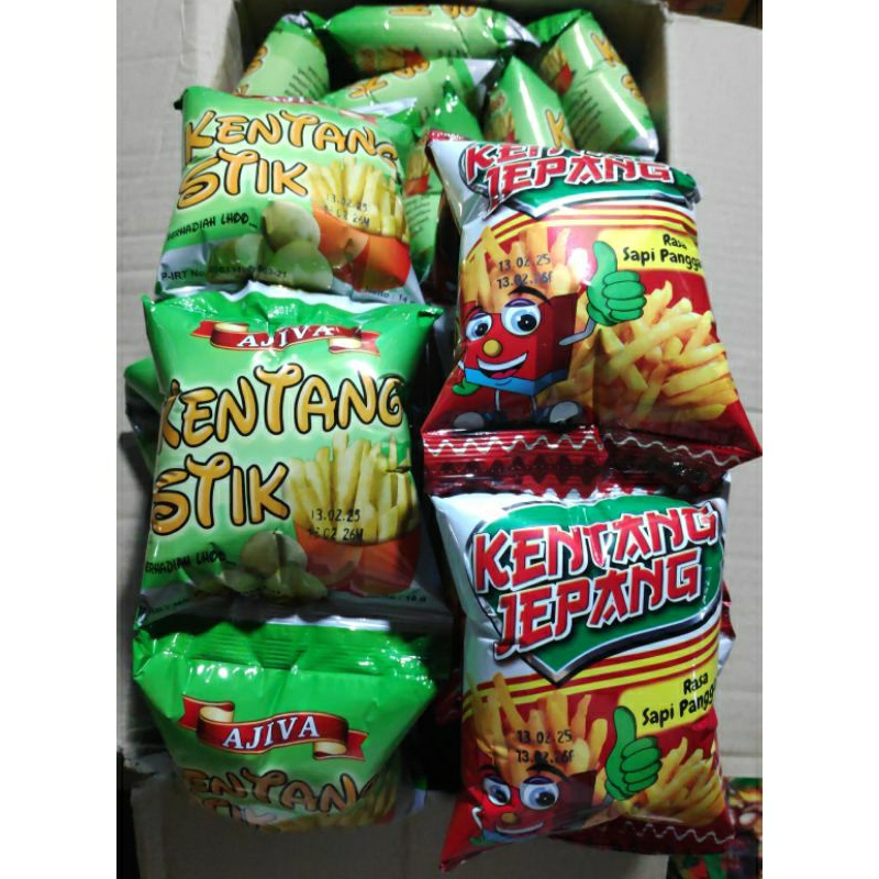 

Snack Ajiva Kentang Stick & Kentang Jepang ( isi 10 pcs @14gr )