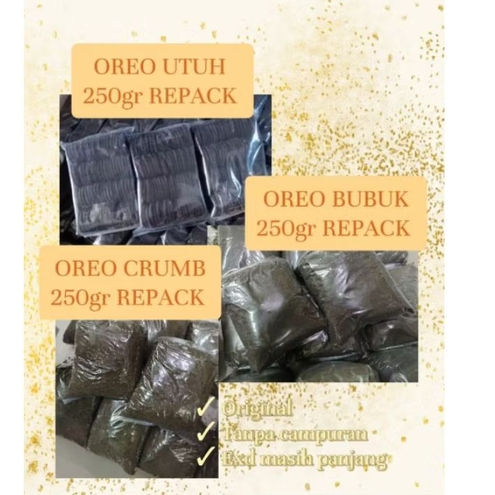 

Oreo Bubuk / Oreo CRUMB / Oreo utuh Repack 250gr