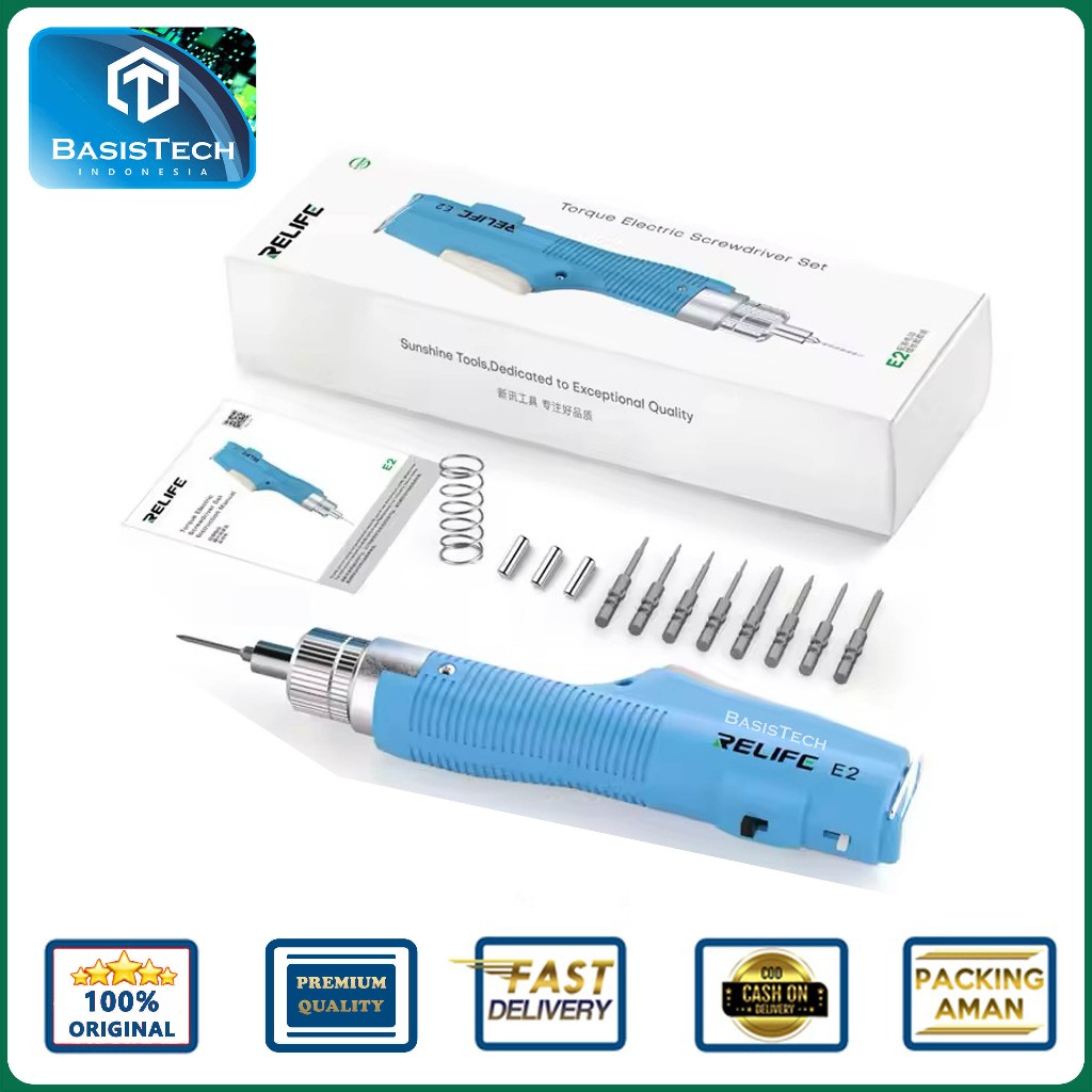 OBENG ELEKTRIK MULTI SPEED STRONG MAGNETIC ADJUSTABLE TORQUE - RELIFE E2