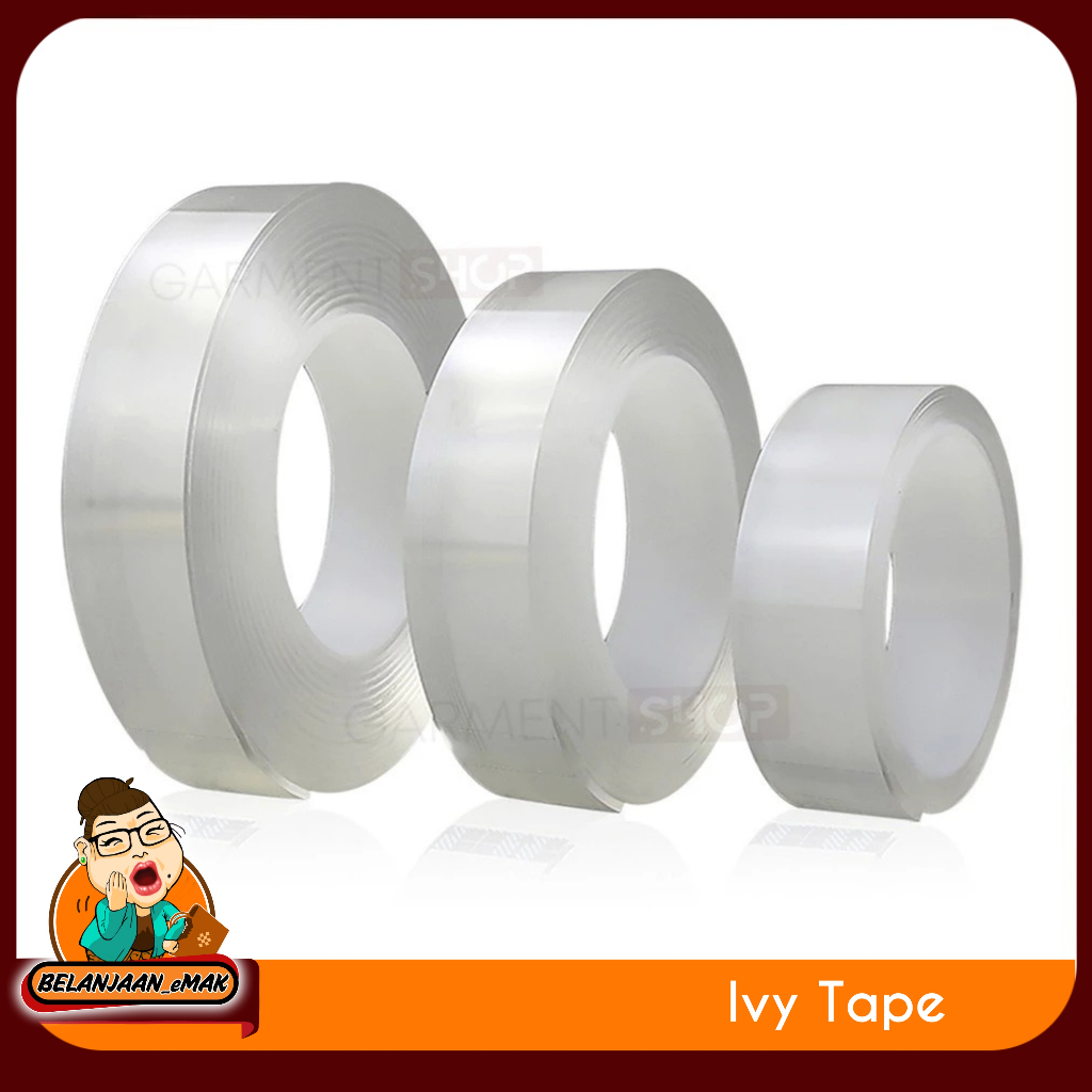 

IVYCIL - Ivy Grip Tape Double Tape Multifungsi Isolasi Kuat Adhesive Nano Tape KECIL