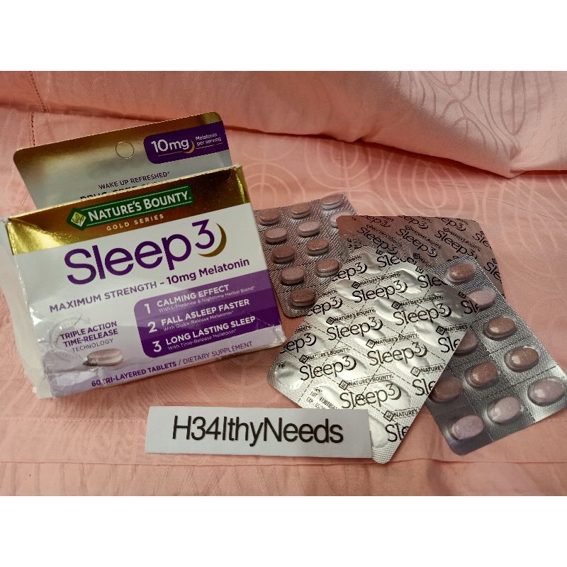 Nature's Bounty Sleep 3 Melatonin 10 mg - 15 tablet (per strip)