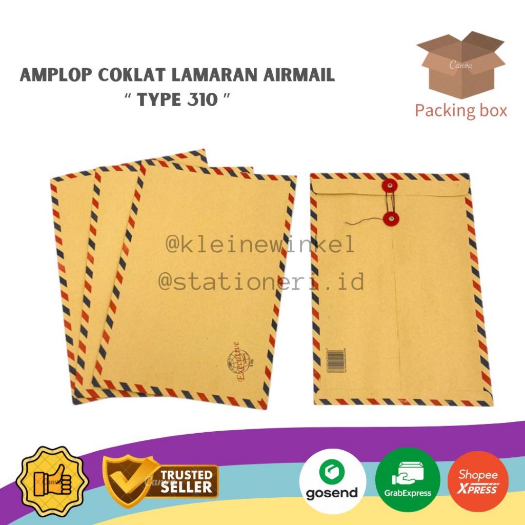 

Amplop Lamaran Cokelat Tali 310 isi 10 pcs