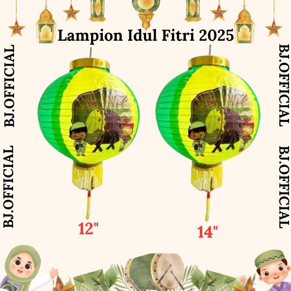 LAMPION BULAT IDUL FITRI / RAMADHAN BULAT BEDUG DEKORASI LEBARAN / MURAH MERIAH 